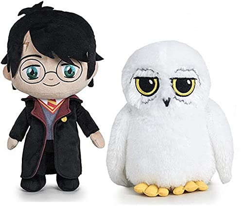 Harry Potter Plüschtier, 20 cm + Hedwig-Eule (15 cm), 2 Stück von Play by Play