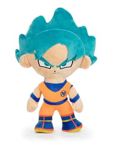 Dragon Ball Plüschtier, 30 cm, Goku und seine Transformationen (Saiyan Blue) von Play by Play