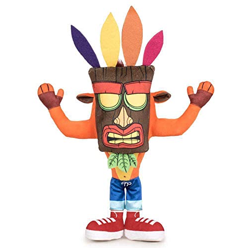 Pack Aku + Crash Bandicoot Play by Play Plüschtiere Crash Bandicoot 22 cm, offizielles Lizenzprodukt von Play by Play