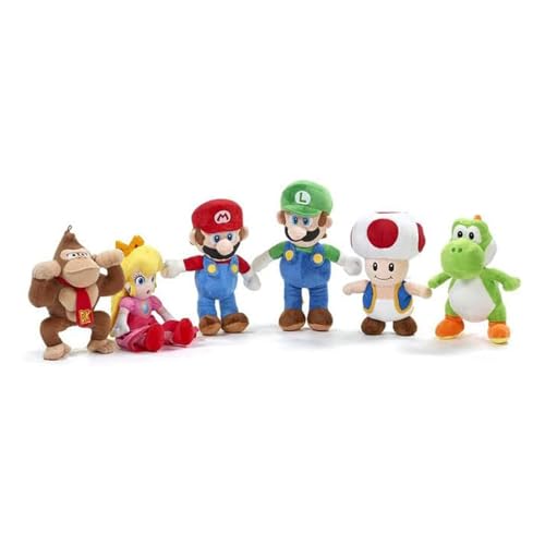 Play by Play 760023306 Super Mario Bros Plüschtier, 20 cm, 6 Stück von Play by Play