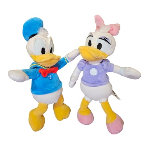 Play by Play Donald Duck und Daisy Duck plüsch Kuscheltier 20cm Mini 2 stück ideal als kleines Geschenk ab den ersten Lebensmonaten geeignet von Play by Play