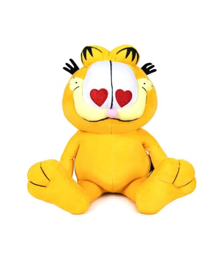 Play by Play Garfield EMOJI CUTE Plüschtier sitzende Katze aus dem Film The Garfield Movie - Höhe 20 cm (16 cm sitzend) (Herz) von Play by Play