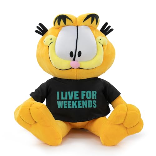 Play by Play Garfield Plüschtier, 25 cm, 760024336 (schwarzes T-Shirt) von Play by Play