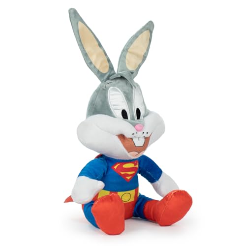 Play by Play Looney Tunes Superhelden Plüschtier, Bugs Bunny Superman, 34 cm, 760022183 von Play by Play