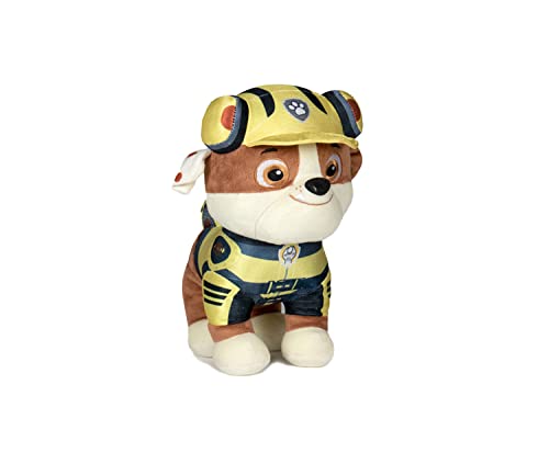 Play by Play Paw Patrol Movie Edition Kuscheltier zur Auswahl Chase, Liberty, Zuma, Marshall, Rubble 27cm (Rubble Superstärke Plüschtier 27cm) von Play by Play