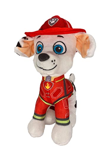 Play by Play Paw Patrol The Movie, 7 versch. Motive, 19 cm Plüsch Figuren Chase, Marshall, Liberty, Skye, Rubble, Rocky, Zuma, ORIGINAL Kuscheltier Lizenzware für Kinder - Kinofilm 2021 (Marshall) von Play by Play