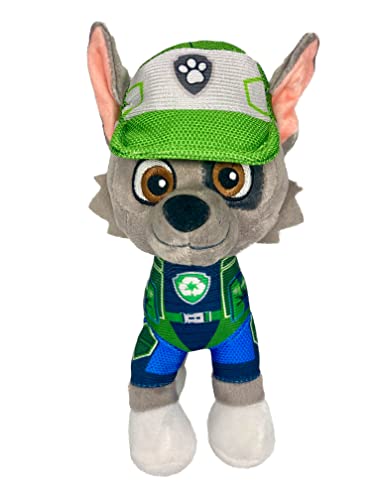 Play by Play Paw Patrol The Movie, 7 versch. Motive, 19 cm Plüsch Figuren Chase, Marshall, Liberty, Skye, Rubble, Rocky, Zuma, ORIGINAL Kuscheltier Lizenzware für Kinder - Kinofilm 2021 (Rocky) von Play by Play