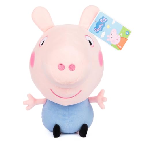 Play by Play Peppa Pig superweiche Kuscheltiere 30/35cm - Peppa mit Bär, George mit Dino, Peppa Bighead und George Bighead - 4 Edition zur Auswahl (George großer Kopf) von Play by Play