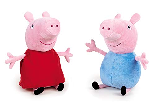 Play by Play Peppa Wutz – Plüsch-Pack Peppa Wutz und George – super weiche Qualität (Peppa und George 27 cm) von Play by Play