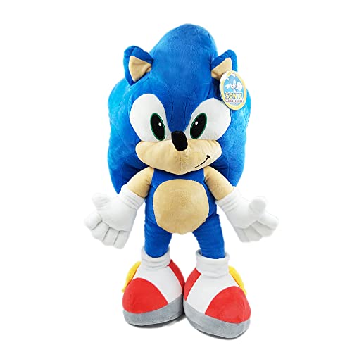Sonic The Hedgehog XXL Sonic Plüschfigur Original Lizenz 80/100 cm + Gratis 1X Schlüßelanhänger (100 cm) von Play by Play