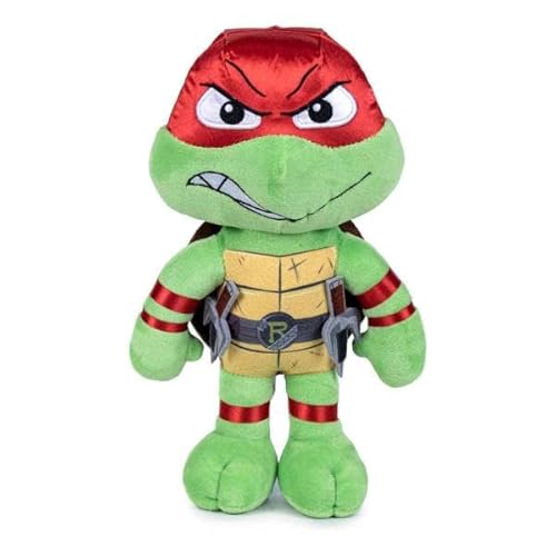 Turtles 30 cm Kuscheltier - Leonardo Donatello Raphael Michelangelo Plüschtier - Kuschelige Spielzeug Helden - Geschenk für Fans von mutigen Abenteuern - Plüschfigur für Kinder (Raphael (Rot)) von Play by Play