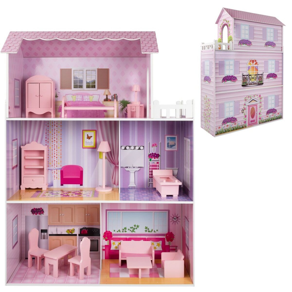 Puppenhaus Play & Learn 14 Teile 80 x 112 x 31 cm Puppenhaus Play & Learn 14 Teile 80 x 112 x 31 cm von Play & Learn
