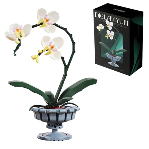 Phalaenopsis Baustein Bausatz, 682 Teile Künstliche Blumen Pflanzen Baustein Spielzeug, Botanische Klemmbausteine Modell, Heim Küche Desktop Dekoration, Geschenke für Erwachsene und Kinder Phalaenopsis Baustein Bausatz, 682 Teile Künstliche Blumen Pflanzen Baustein Spielzeug, Botanische Klemmbausteine Modell, Heim Küche Desktop Dekoration, Geschenke für Erwachsene und Kinder von PlayExquizen