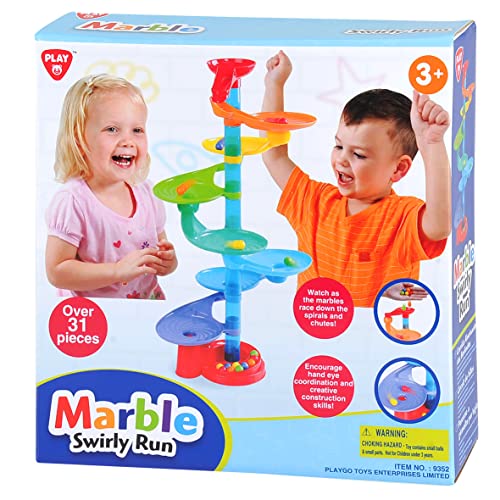 Marble Swirly Run, 31 Stück von PlayGo