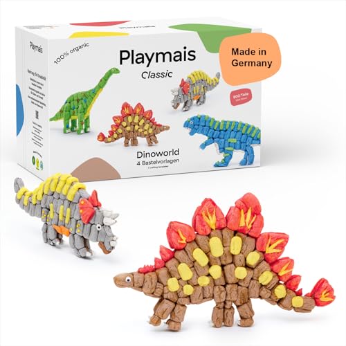 Playmais Classic Dinoworld | 800 Teile | Bastelset | natürliches Spielzeug | inkl. Schwämmchen, Bastelmesser, 4 Motiv-Vorlagen | vegan, verantwortungsvoll & sicher | ab 5 Jahren Playmais Classic Dinoworld | 800 Teile | Bastelset | natürliches Spielzeug | inkl. Schwämmchen, Bastelmesser, 4 Motiv-Vorlagen | vegan, verantwortungsvoll & sicher | ab 5 Jahren von Playmais
