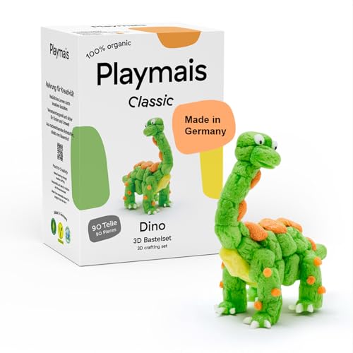 Playmais Classic Dino | 90 Teile | Bastelset | natürliches Spielzeug | inkl. Schwämmchen | vegan, verantwortungsvoll & sicher für Kinder & Umwelt | ab 3 Jahren Playmais Classic Dino | 90 Teile | Bastelset | natürliches Spielzeug | inkl. Schwämmchen | vegan, verantwortungsvoll & sicher für Kinder & Umwelt | ab 3 Jahren von Playmais