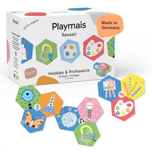 Playmais Mosaic Hobbies & Professions | 5000 Teile | Bastelset | natürliches Spielzeug | inkl. Schwämmchen, 18 Motiv-Vorlagen | vegan, verantwortungsvoll & sicher | ab 3 Jahren Playmais Mosaic Hobbies & Professions | 5000 Teile | Bastelset | natürliches Spielzeug | inkl. Schwämmchen, 18 Motiv-Vorlagen | vegan, verantwortungsvoll & sicher | ab 3 Jahren von Playmais
