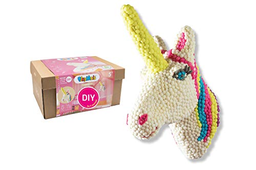 PlayMais MOSAIC HOME Unicorn Wand-Dekoration zum Basteln | für Kinder ab 5 Jahren | 3D Einhornkopf aus 9000 Stück | Wanddeko fürs Kinderzimmer | Fördert Kreativität & Feinmotorik von PlayMais