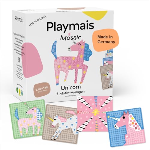 Playmais Mosaic Unicorn | 2300 Teile | Bastelset | natürliches Spielzeug | inkl. Schwämmchen, 6 Motiv-Vorlagen | vegan, verantwortungsvoll & sicher für Kinder & Umwelt | ab 5 Jahren Playmais Mosaic Unicorn | 2300 Teile | Bastelset | natürliches Spielzeug | inkl. Schwämmchen, 6 Motiv-Vorlagen | vegan, verantwortungsvoll & sicher für Kinder & Umwelt | ab 5 Jahren von Playmais