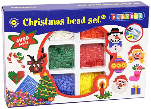 Playbox PBX2456312 2456312 Weihnachtsperlen, Set 4000 Stück, Mehrfarbig von Playbox