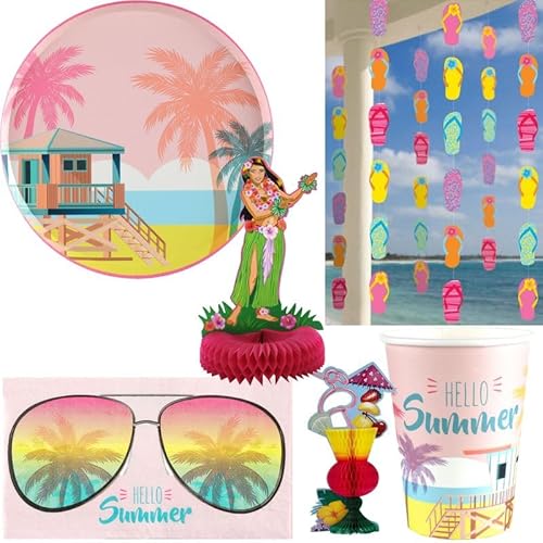 Hawaii Partydeko Set Sommerparty Strand Pool von Playflip