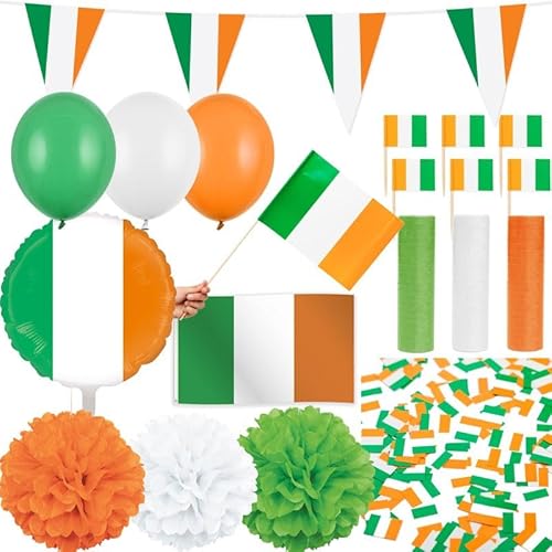 Irland XL Party Deko Set Partyset Partydeko Fussball EM WM St Patrick's Day von Playflip