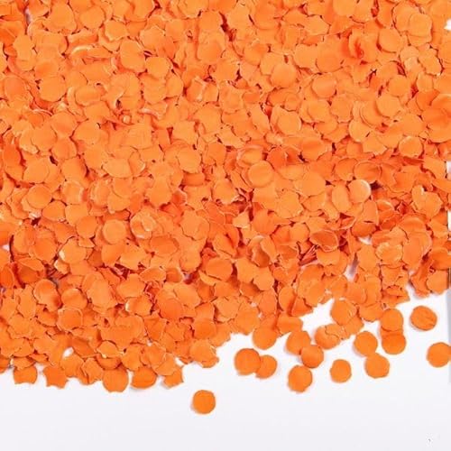 Konfetti bunt 500g Fasching Karneval Geburtstag Party Tisch Deko, Farbe:Orange, Menge:500g von Playflip