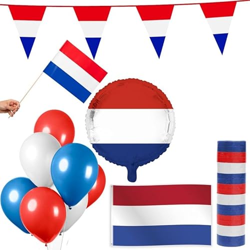 Niederlande Holland Party Deko Set TLG. Partyset Partydeko blau weiß rot von Playflip