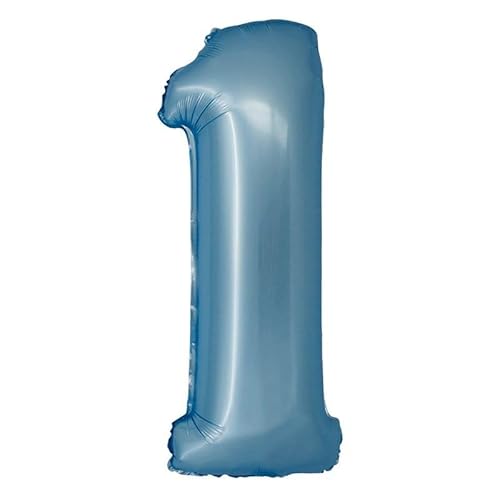 Playflip XL Folienballon blau matt Zahl 1 von Playflip