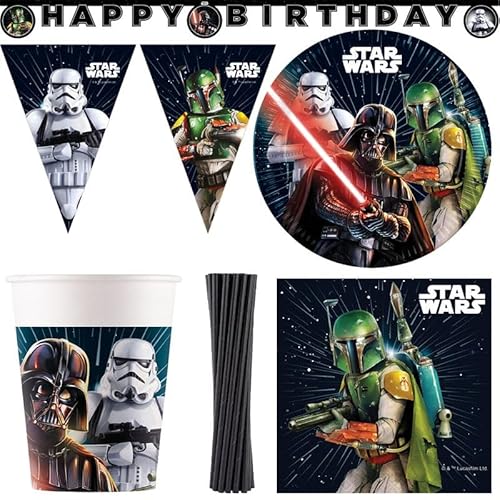 Star Wars Galaxy Partydeko Partyset zum Kindergeburtstag Geburtstag von Playflip