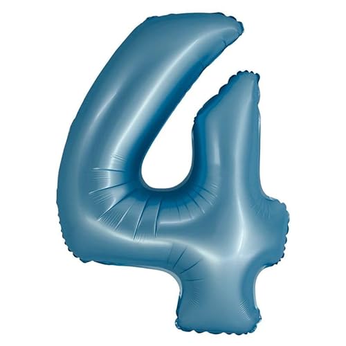 Playflip XL Folienballon blau matt Zahl 4 von Playflip