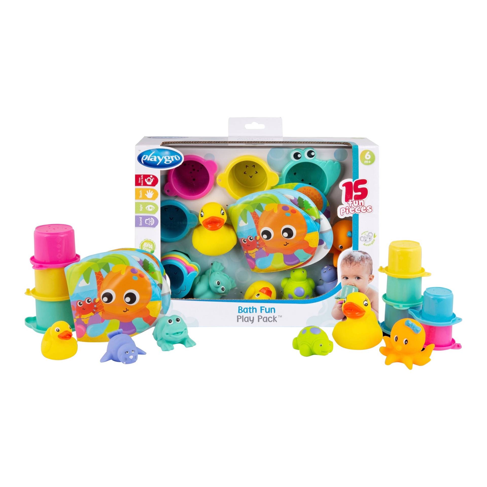 Playgro Badespielzeug Geschenk-Set 15-tlg. von Playgro