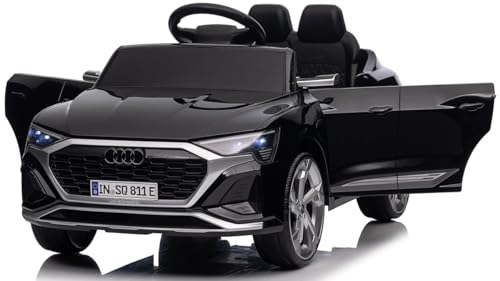 Playhouse Kinder Elektroauto Audi SQ8 RS 4x4, Ledersitz, 4 Stoßdämpfer, Eva Räder, 12V 7ah, Fernbedienung, Kinderauto Kinderfahrzeug (Weiß) von Playhouse