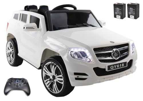 Playhouse Kinder Elektroauto SUV X-Land, 2 Motoren, 2 Akkus Kinderauto Kinderfahrzeug Elektroauto (Weiß) von Playhouse