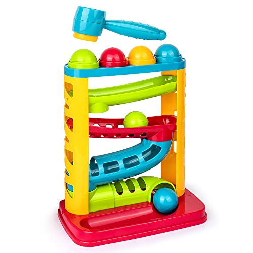 Playkidiz Preisgekröntes, Langlebiges Pfund-A-Ball - Hammerspiel Mit Hammer - Frühes Entwicklungsspielzeug, Lustiges Geschenk Für Kinder - STEM-Entwicklungsspielzeug - Tolles Geburtstagsgeschenk von Playkidz