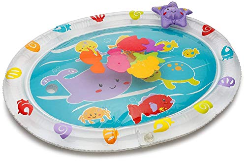 Playkidiz-Tummy-Zeitaktivität 3014 PlayMat. Sea World Water Mat, fördert sensorische Stimulation und Babyentwicklung, super dauerhafte Säuglingsmutter und Kleinkind-Wassermatte von Playkidz