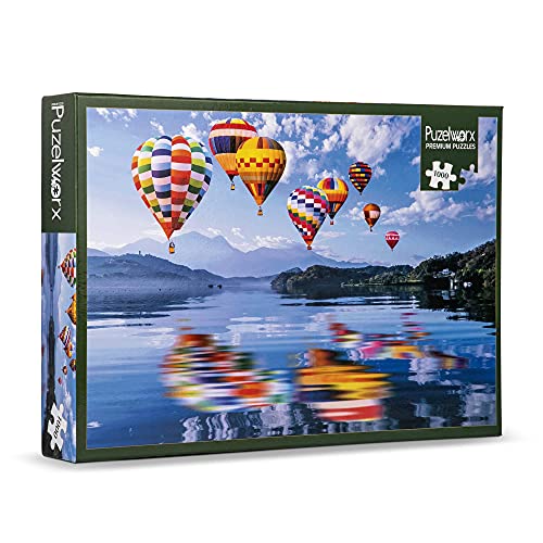 Puzelworx 1000 Teile Puzzle Lernpuzzle Familienspiel Geschenk für Erwachsene und Kinder (Heißluftballon) von Playkidz