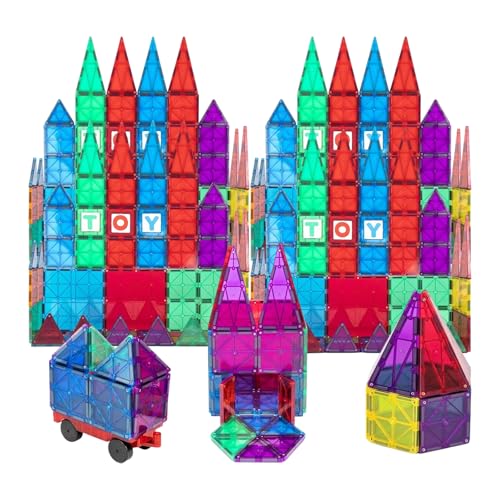 Playmags Magnetische Bausteine –56-Teiliges Magnetbausteine Inklusive Auto – Buntes Und Langlebiges STEM-Magnetspielzeug Fördert Motorik Und Kreativität – 6 Zusätzliche Clickins Enthalten von Playmags