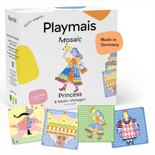 Playmais Mosaic Princess | 2300 Teile | Bastelset | natürliches Spielzeug | inkl. Schwämmchen, 6 Motiv-Vorlagen | vegan, verantwortungsvoll & sicher für Kinder & Umwelt | ab 3 Jahren Playmais Mosaic Princess | 2300 Teile | Bastelset | natürliches Spielzeug | inkl. Schwämmchen, 6 Motiv-Vorlagen | vegan, verantwortungsvoll & sicher für Kinder & Umwelt | ab 3 Jahren von Playmais