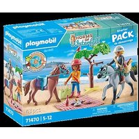 PLAYMOBIL 71470 - Horses of Waterfall - Starterpack Reitausflug an den Strand mit Amelia und Ben von PLAYMOBIL