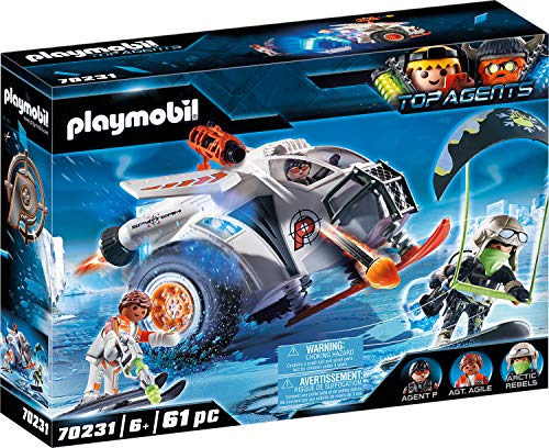 PLAYMOBIL Top Agents 70231 Spy Team Schneegleiter mit Licht- und Soundeffekten, Ab 6 Jahren von PLAYMOBIL