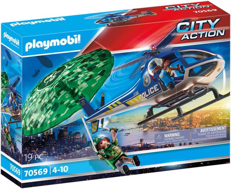 Playmobil 70569 City Action Polizeihelikopter Fallschirmjagd von Playmobil