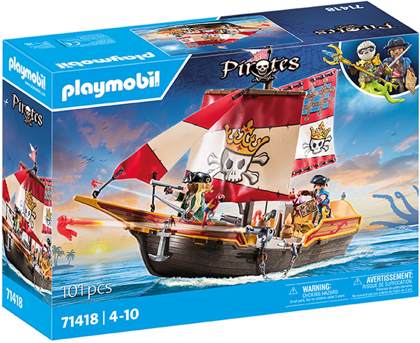 Playmobil 71418 Pirates Bausatz Kleines Piratenschiff von Playmobil