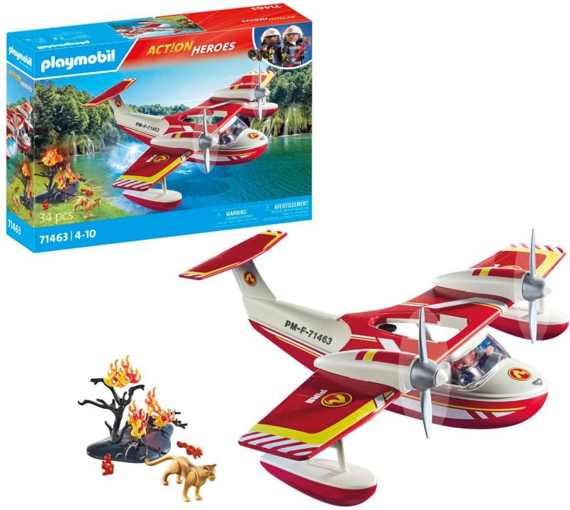 Playmobil 71463 Action Heroes Bausatz Feuerwehrflugzeug mit Löschfunktion von Playmobil