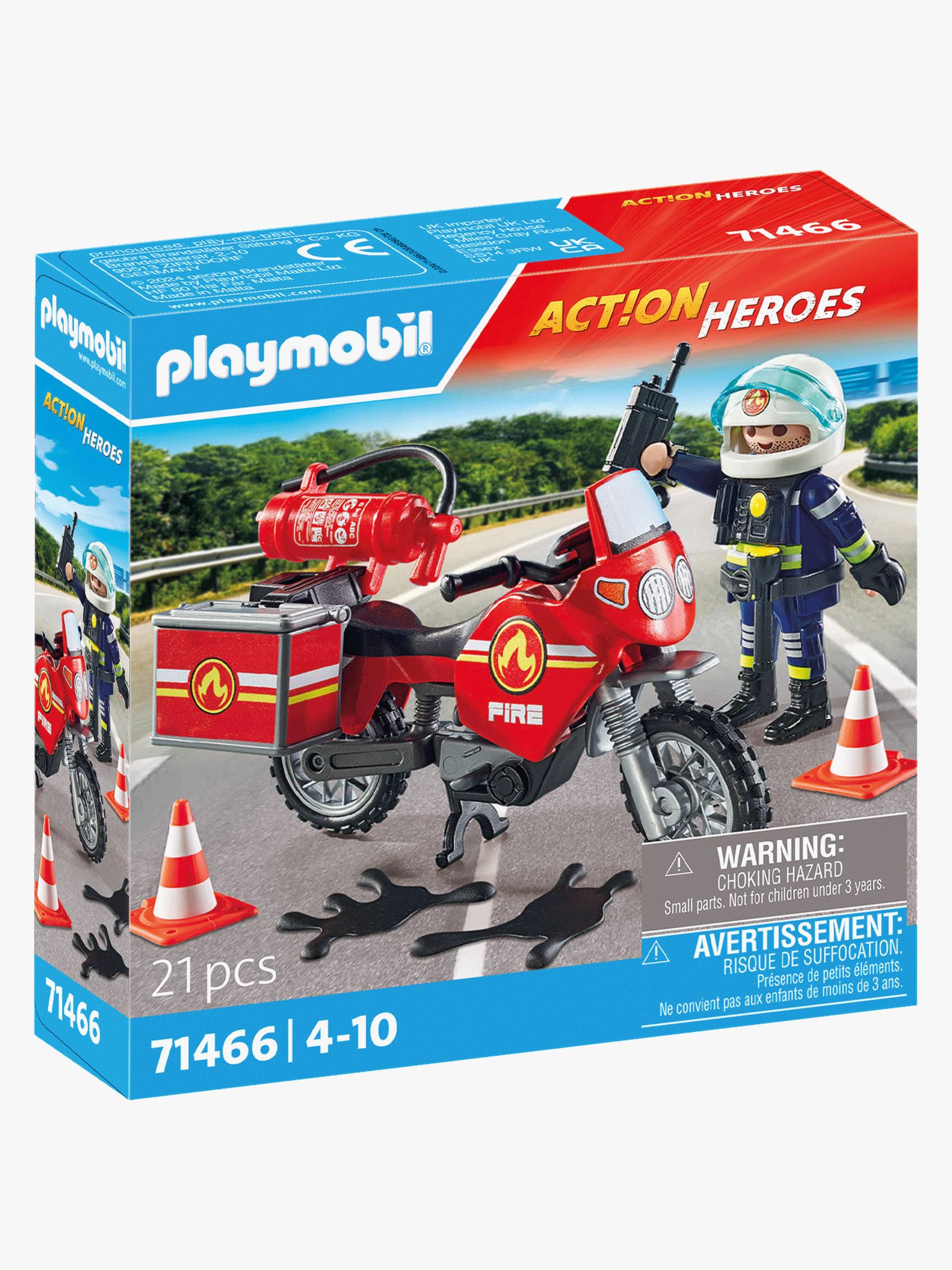 Playmobil 71466 Action Heroes Baukasten Feuerwehrmotorrad am Unfallort Playmobil 71466 Action Heroes Baukasten Feuerwehrmotorrad am Unfallort von Playmobil
