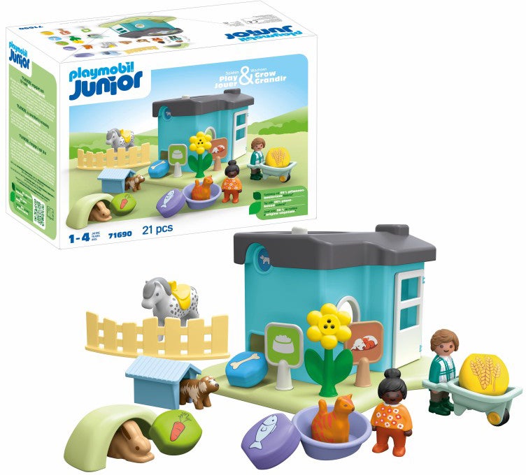 Playmobil 71690 1.2.3: Tierpension mit Futterspender Bausatz von Playmobil