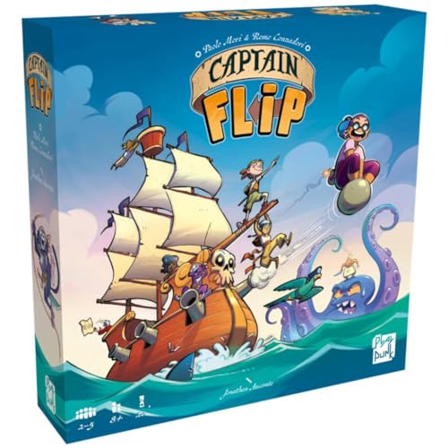 Captain Flip – Gesellschaftsspiel – für 2 bis 5 Spieler – ab 8 Jahren – französische Version von Playpunk