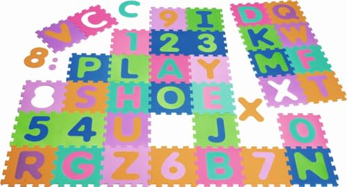 Playshoes 308738 EVA-Puzzlematten, 36 teilig, mehrfarbig von Playshoes