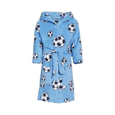 Playshoes Fleece-Bademantel Fußball blau von Playshoes