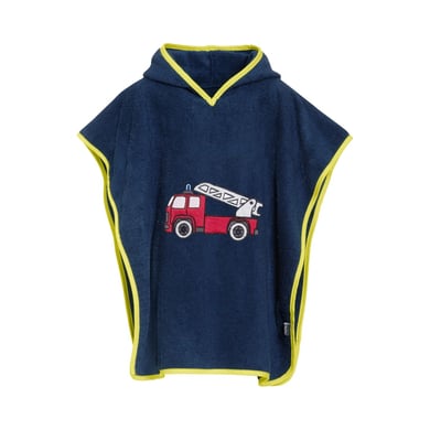 Playshoes Frottee-Poncho Feuerwehr marine von Playshoes